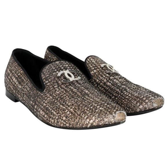 Chanel Ballet Metallic 38 Monogram Cc Casual Flats CC-S0608P-0003 - Picture 5 of 11